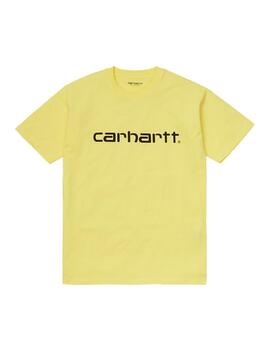 Camiseta Carhartt Wip W Script limoncello/black de mujer