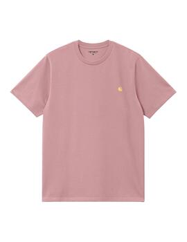 Camiseta Carhartt Wip S/S Chase rosa de hombre