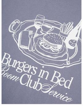 Camiseta Pompeii Steel Grey Burgers In Bed de hombre