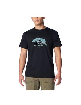 Camiseta Columbia Rockaway River Outdoor negra de hombre
