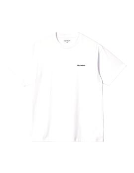 Camiseta Carhartt Wip S/S Script Embroidery blanca de hombre