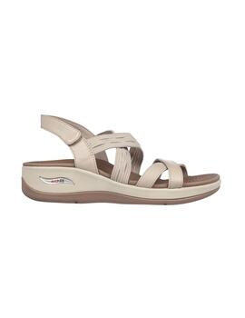 Sandalias Skechers Arch Fit Sunshine Luxe Lady beige mujer