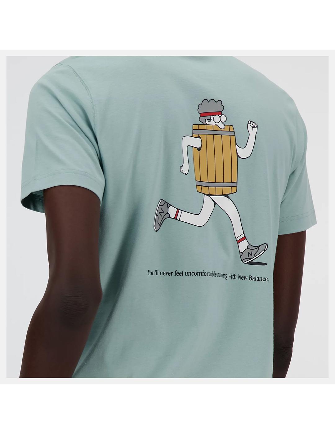 Camiseta New Balance MT41596 Barrel Runner verde hombre