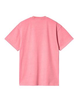 Camiseta Carhartt Wip S/S Duster Script rosa lavado hombre