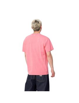 Camiseta Carhartt Wip S/S Duster Script rosa lavado hombre