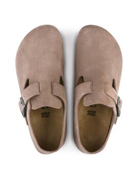 Zuecos Birkenstock London ante gris de mujer