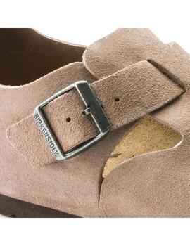 Zuecos Birkenstock London ante gris de mujer