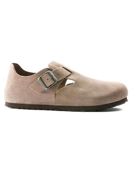 Zuecos Birkenstock London ante gris de mujer