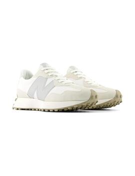 Zapatillas New Balance WS327KE en piel blanca gris de mujer