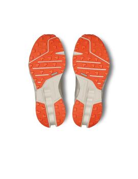 On Running Cloudsurfer Trail beige naranja de mujer