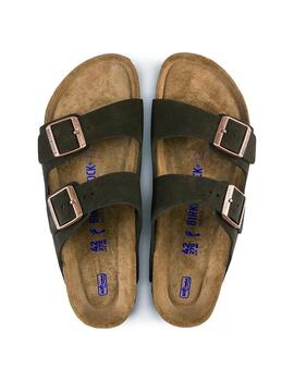 Sandalias Birkenstock Arizona ante marrón soft de mujer