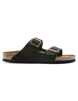 Sandalias Birkenstock Arizona ante marrón soft de mujer