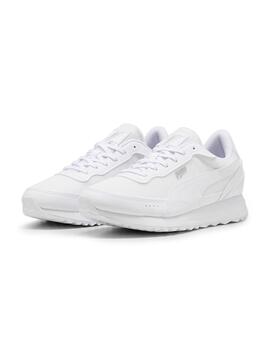 Zapatillas Puma Road Rider en piel blancas de mujer