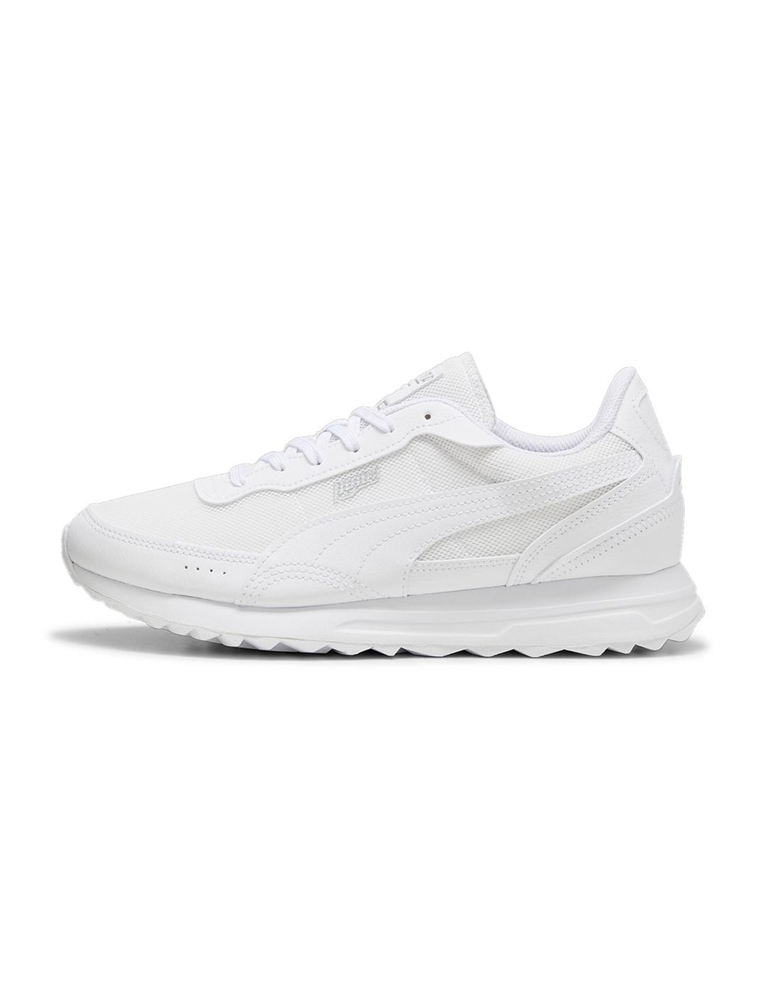 Zapatillas Puma Road Rider en piel blancas de mujer