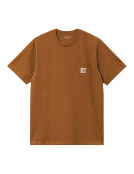 Camiseta Carhartt Wip S/S Pocket marrón de hombre