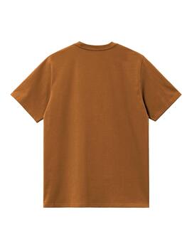 Camiseta Carhartt Wip S/S Pocket marrón de hombre