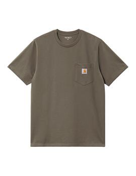 Camiseta Carhartt Wip S/S Pocket gris oscuro de hombre