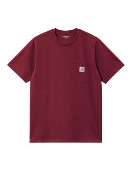 Camiseta Carhartt Wip S/S Pocket granate de hombre