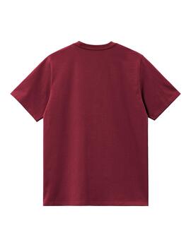 Camiseta Carhartt Wip S/S Pocket granate de hombre