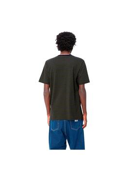 Camiseta Carhartt Wip S/S Verner Pocket azul y verde hombre