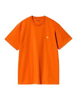 Camiseta Carhartt Wip S/S Chase naranja de hombre