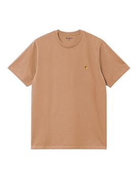 Camiseta Carhartt Wip S/S Chase marrón de hombre