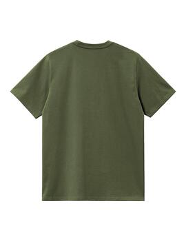 Camiseta Carhartt Wip S/S American Script verde de hombre