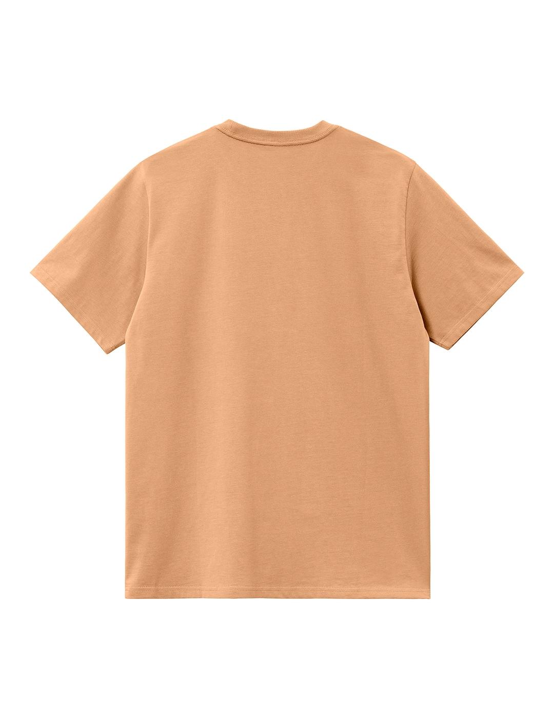 Camiseta Carhartt Wip S/S American Script marrón de hombre