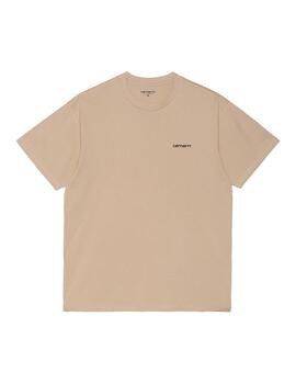 Camiseta Carhartt Wip S/S Script Embroidery beige de hombre