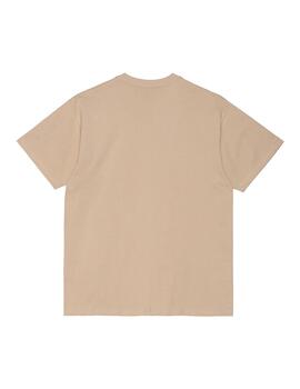 Camiseta Carhartt Wip S/S Script Embroidery beige de hombre