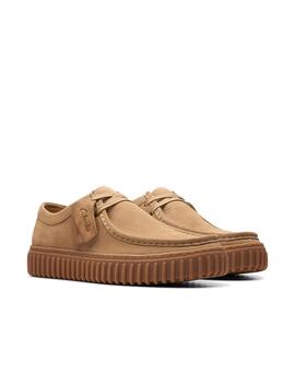 Zapatos Clarks Torhill Lo ante camel de hombre