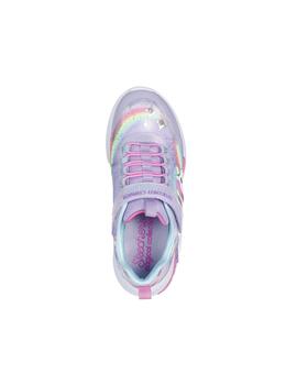 Zapatillas Skechers Unicorn Chaser de luces malva de niña