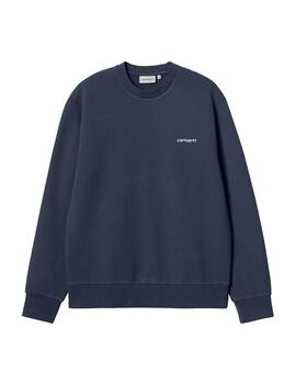 Sudadera Carhartt Wip Script Embroidery azul de hombre