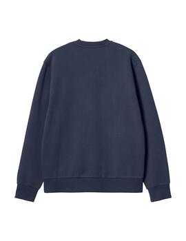 Sudadera Carhartt Wip Script Embroidery azul de hombre