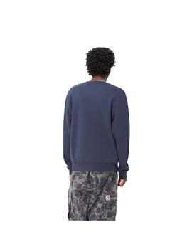 Sudadera Carhartt Wip Script Embroidery azul de hombre