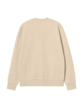 Sudadera Carhartt Wip Script Embroidery beige de hombre