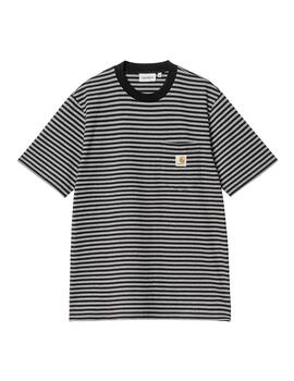 Camiseta Carhartt Wip S/S Verner Pocket negra gris de hombre