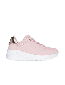 Zapatillas Skechers Uno Lite Metallic Mode rosa de niña