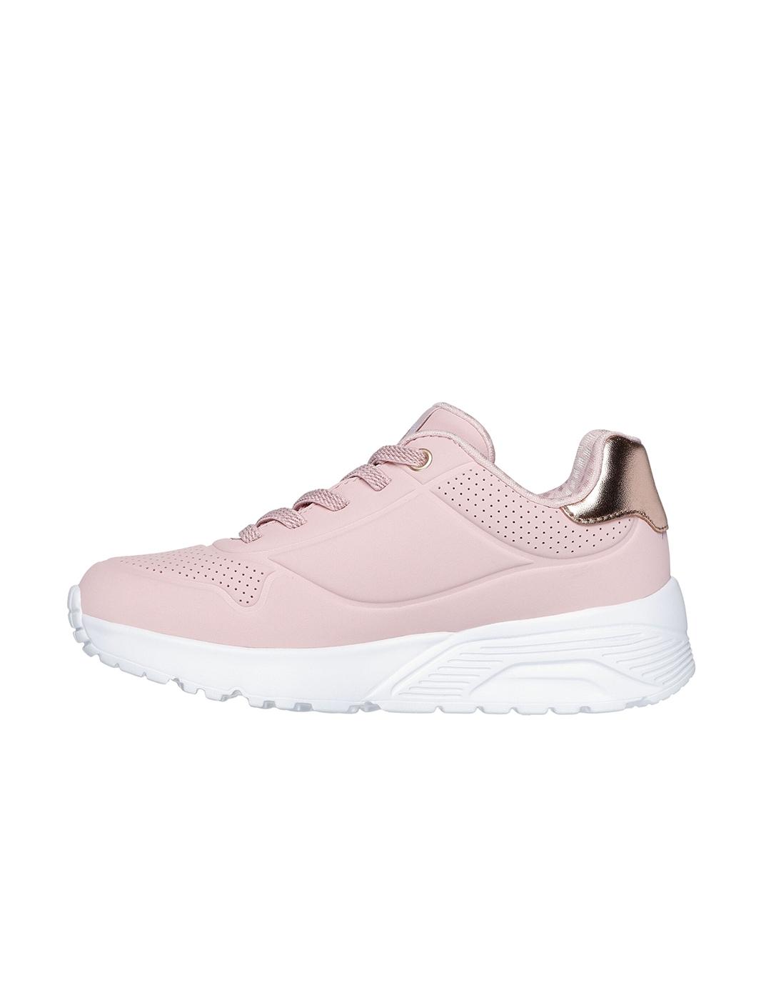 Zapatillas Skechers Uno Lite Metallic Mode rosa de niña