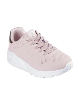 Zapatillas Skechers Uno Lite Metallic Mode rosa de niña