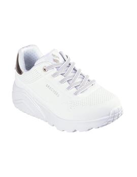 Zapatillas Skechers Uno Lite Metallic Mode blanca de niños