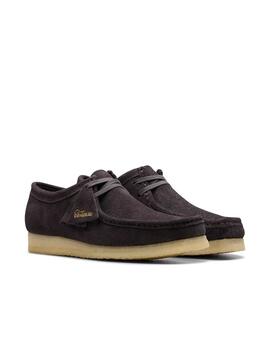 Zapatos Clarks Wallabee marrón ante de hombre