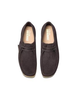 Zapatos Clarks Wallabee marrón ante de hombre