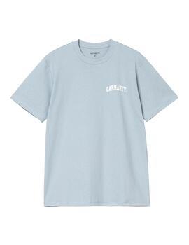 Camiseta Carhartt Wip University Script celeste hombre