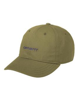 Gorra Carhartt Wip Canvas Script verde de hombre y mujer