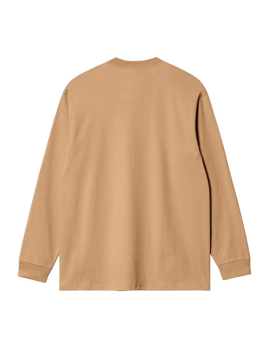 Camiseta Carhartt Wip L/S Chase camel de hombre