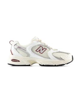 Zapatillas New Balance MR530SZ blanca con granate de mujer