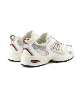 Zapatillas New Balance MR530SZ blanca con granate de mujer