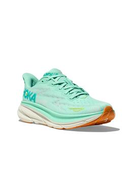 Zapatillas Hoka W Clifton 9 verde agua de mujer