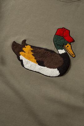 Sudadera Edmmond Duck Hunt khaki de hombre